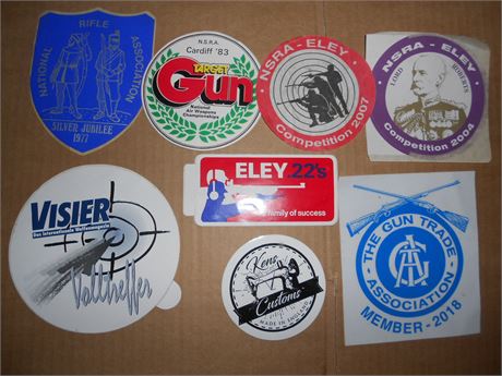 NRA SILVER JUBILEE WITH NSRA AND OTHER LABELS AND STICKERS