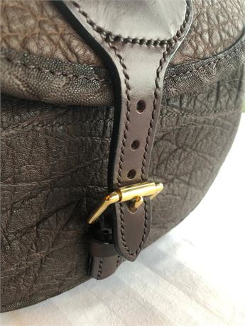 Hand Made Elephant Skin Shoulder Cartridge Bag